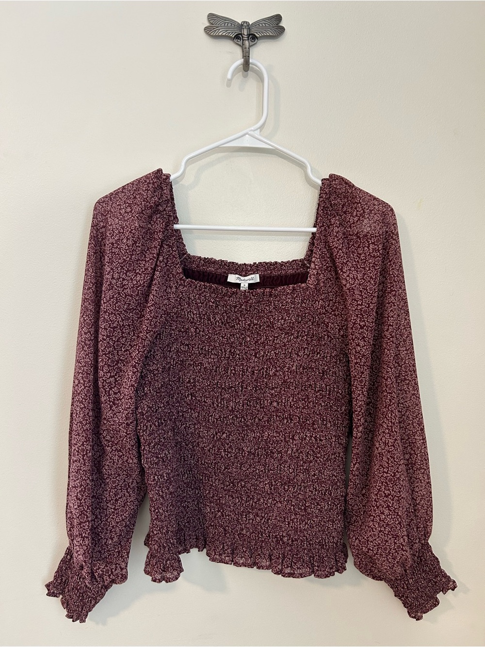 Madewell Lucie Balloon Sleeve Smocked Blouse